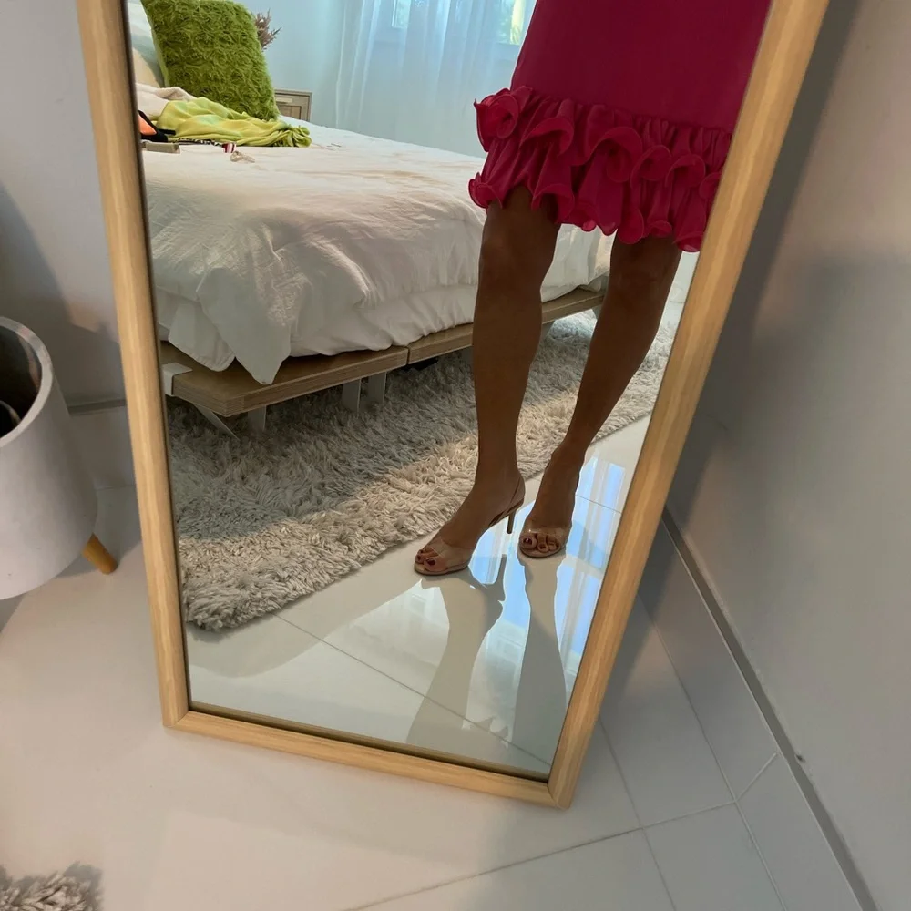 Trina Turk Pink Sleeveless Dress with Ruffle Hem - Picture 3 of 10